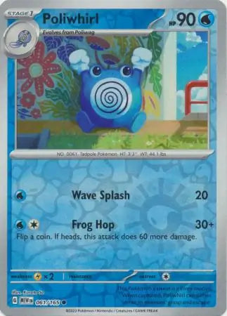 Poliwhirl 061/165 (SV: Scarlet & Violet 151)  - Reverse Holofoil | Good Games Morley
