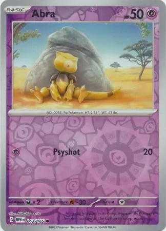 Abra 063/165 (SV: Scarlet & Violet 151)  - Reverse Holofoil | Good Games Morley