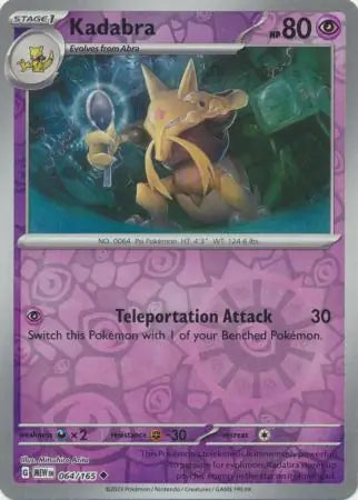 Kadabra 064/165 (SV: Scarlet & Violet 151)  - Reverse Holofoil | Good Games Morley