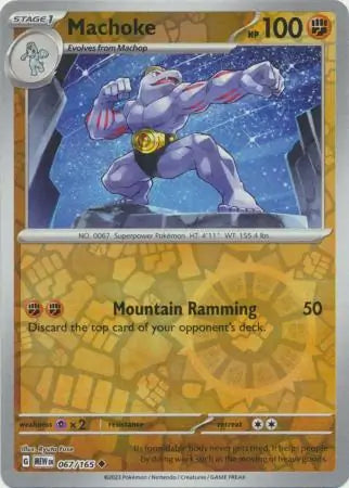 Machoke 067/165 (SV: Scarlet & Violet 151)  - Reverse Holofoil | Good Games Morley