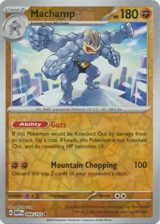 Machamp 068/165 (SV: Scarlet & Violet 151)  - Reverse Holofoil | Good Games Morley