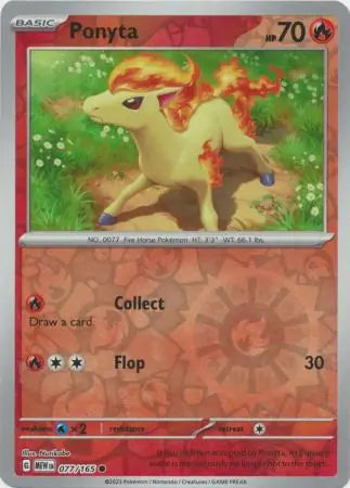 Ponyta 077/165 (SV: Scarlet & Violet 151)  - Reverse Holofoil | Good Games Morley
