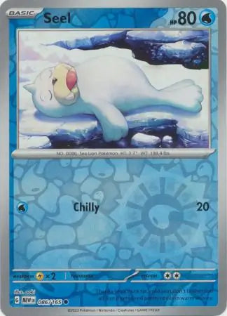 Seel 086/165 (SV: Scarlet & Violet 151)  - Reverse Holofoil | Good Games Morley