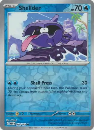 Shellder 090/165 (SV: Scarlet & Violet 151)  - Reverse Holofoil | Good Games Morley