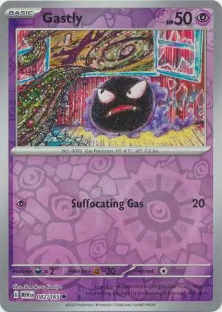 Gastly 092/165 (SV: Scarlet & Violet 151)  - Reverse Holofoil | Good Games Morley