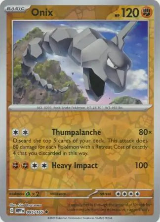 Onix 095/165 (SV: Scarlet & Violet 151)  - Reverse Holofoil | Good Games Morley