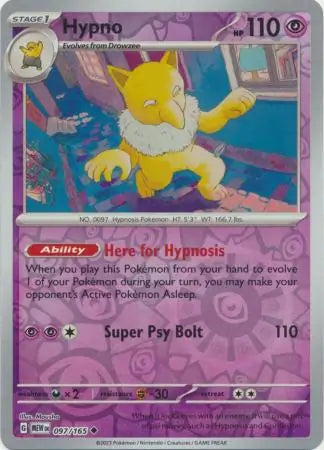 Hypno 097/165 (SV: Scarlet & Violet 151)  - Reverse Holofoil | Good Games Morley
