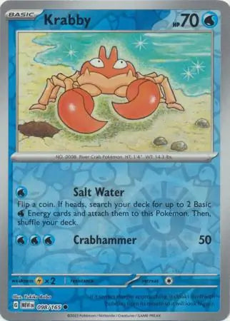 Krabby 098/165 (SV: Scarlet & Violet 151)  - Reverse Holofoil | Good Games Morley