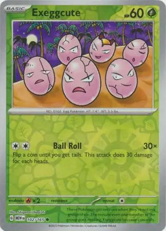 Exeggcute 102/165 (SV: Scarlet & Violet 151)  - Reverse Holofoil | Good Games Morley