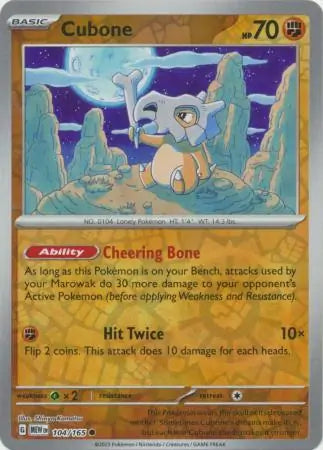 Cubone 104/165 (SV: Scarlet & Violet 151)  - Reverse Holofoil | Good Games Morley