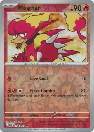 Magmar 126/165 (SV: Scarlet & Violet 151)  - Reverse Holofoil | Good Games Morley