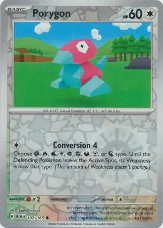 Porygon 137/165 (SV: Scarlet & Violet 151)  - Reverse Holofoil | Good Games Morley