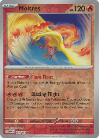 Moltres 146/165 (SV: Scarlet & Violet 151)  - Reverse Holofoil | Good Games Morley