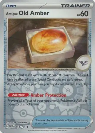 Antique Old Amber 154/165 (SV: Scarlet & Violet 151)  - Reverse Holofoil | Good Games Morley