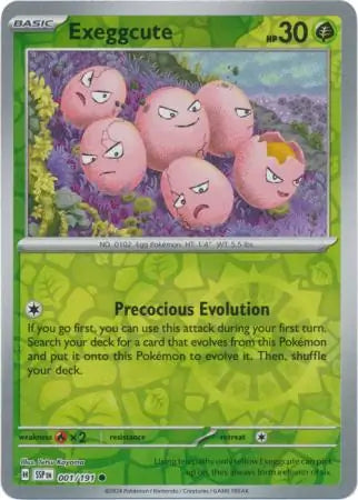 Exeggcute 001/191 (SV08: Surging Sparks)  - Reverse Holofoil | Good Games Morley