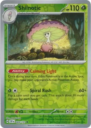 Shiinotic 009/191 (SV08: Surging Sparks)  - Reverse Holofoil | Good Games Morley
