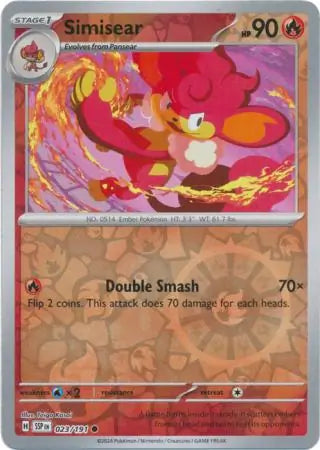 Simisear 023/191 (SV08: Surging Sparks)  - Reverse Holofoil | Good Games Morley