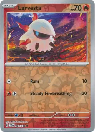 Larvesta 024/191 (SV08: Surging Sparks)  - Reverse Holofoil | Good Games Morley