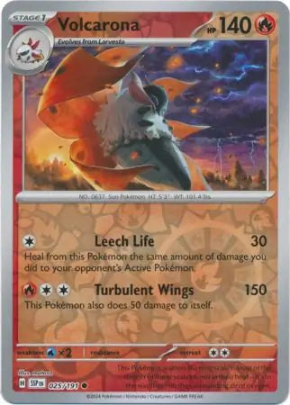 Volcarona 025/191 (SV08: Surging Sparks)  - Reverse Holofoil | Good Games Morley