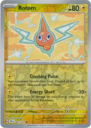 Rotom 061/191 (SV08: Surging Sparks)  - Reverse Holofoil | Good Games Morley