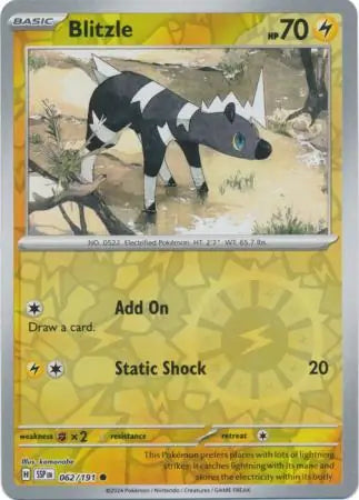 Blitzle 062/191 (SV08: Surging Sparks)  - Reverse Holofoil | Good Games Morley