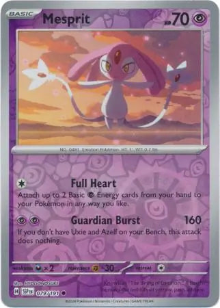 Mesprit 079/191 (SV08: Surging Sparks)  - Reverse Holofoil | Good Games Morley