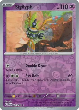 Sigilyph 081/191 (SV08: Surging Sparks)  - Reverse Holofoil | Good Games Morley
