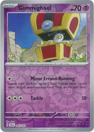 Gimmighoul 097/191 (SV08: Surging Sparks)  - Reverse Holofoil | Good Games Morley