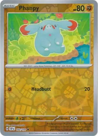 Phanpy 102/191 (SV08: Surging Sparks)  - Reverse Holofoil | Good Games Morley