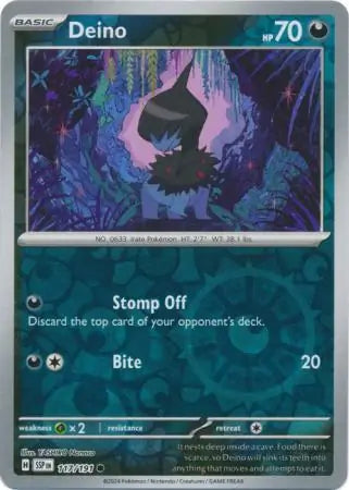 Deino 117/191 (SV08: Surging Sparks)  - Reverse Holofoil | Good Games Morley