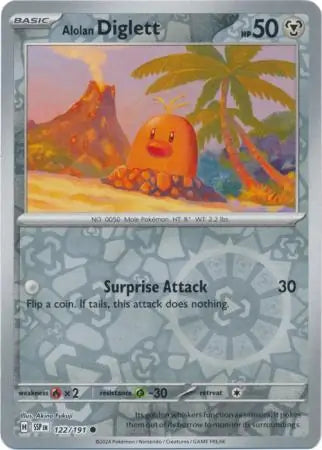 Alolan Diglett 122/191 (SV08: Surging Sparks)  - Reverse Holofoil | Good Games Morley