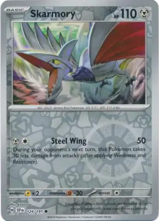 Skarmory 124/191 (SV08: Surging Sparks)  - Reverse Holofoil | Good Games Morley
