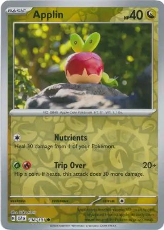 Applin 138/191 (SV08: Surging Sparks)  - Reverse Holofoil | Good Games Morley