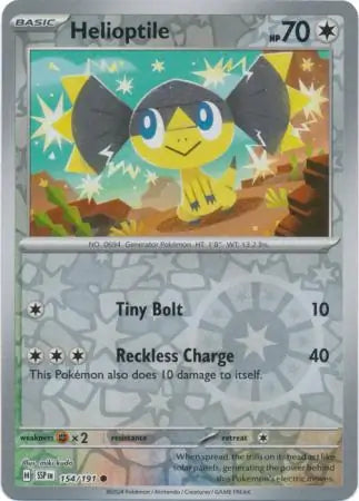 Helioptile 154/191 (SV08: Surging Sparks)  - Reverse Holofoil | Good Games Morley