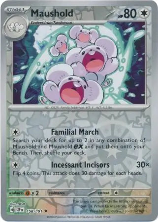 Maushold 158/191 (SV08: Surging Sparks)  - Reverse Holofoil | Good Games Morley