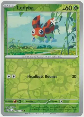 Ledyba 002/142 (SV07: Stellar Crown)  - Reverse Holofoil | Good Games Morley