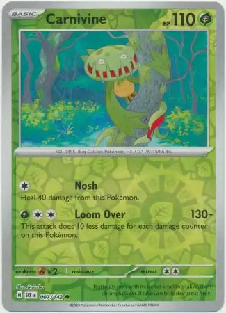 Carnivine 007/142 (SV07: Stellar Crown)  - Reverse Holofoil | Good Games Morley