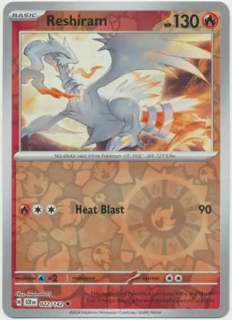 Reshiram 022/142 (SV07: Stellar Crown)  - Reverse Holofoil | Good Games Morley