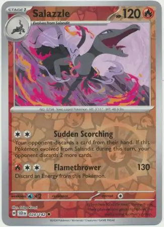 Salazzle 024/142 (SV07: Stellar Crown)  - Reverse Holofoil | Good Games Morley