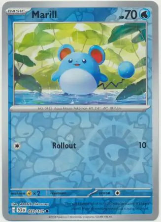 Marill 033/142 (SV07: Stellar Crown)  - Reverse Holofoil | Good Games Morley