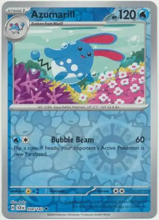 Azumarill 034/142 (SV07: Stellar Crown)  - Reverse Holofoil | Good Games Morley