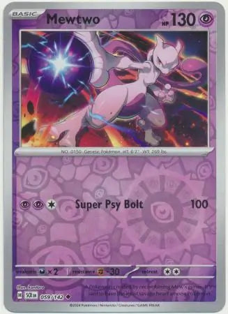 Mewtwo 059/142 (SV07: Stellar Crown)  - Reverse Holofoil | Good Games Morley