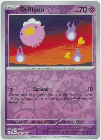 Drifloon 060/142 (SV07: Stellar Crown)  - Reverse Holofoil | Good Games Morley