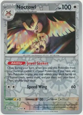 Noctowl 115/142 (SV07: Stellar Crown)  - Reverse Holofoil | Good Games Morley