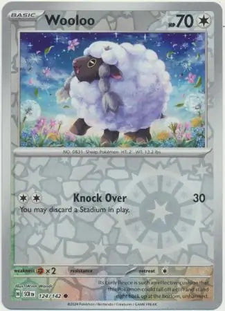 Wooloo 124/142 (SV07: Stellar Crown)  - Reverse Holofoil | Good Games Morley