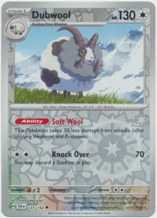 Dubwool 125/142 (SV07: Stellar Crown)  - Reverse Holofoil | Good Games Morley