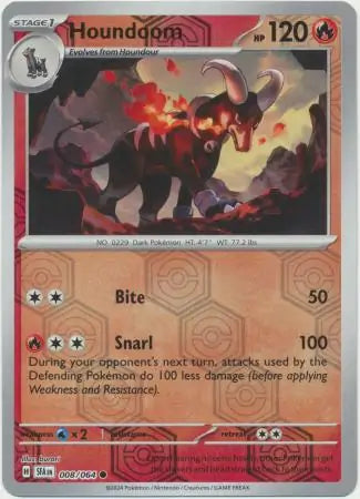Houndoom 008/064 (SV: Shrouded Fable)  - Reverse Holofoil | Good Games Morley