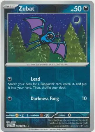 Zubat 027/064 (SV: Shrouded Fable)  - Reverse Holofoil | Good Games Morley