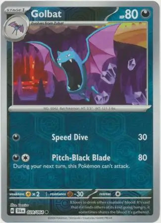 Golbat 028/064 (SV: Shrouded Fable)  - Reverse Holofoil | Good Games Morley