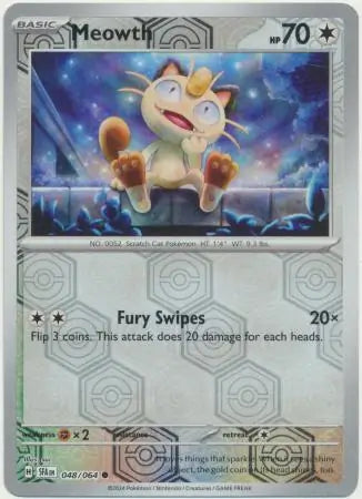Meowth 048/064 (SV: Shrouded Fable)  - Reverse Holofoil | Good Games Morley